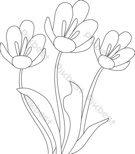 halamang namumulaklak drawing easy